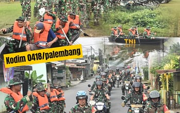 Kodim 0418/Palembang Siagakan Personel dan Alutsista dalam Latihan Satuan Perbantuan Bencana