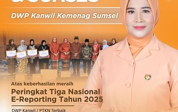 DWP Kanwil Kemenag Sumsel Raih Peringkat 3 Nasional E-Reporting Tahun 2025
