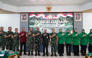 Setetes Darah untuk Sesama, Korem 044/Gapo Rayakan HUT ke-45 dengan Aksi Kemanusiaan