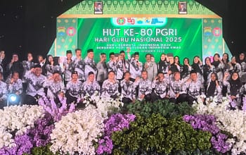 Puncak HUT PGRI ke-80 di Palembang: Solidaritas Guru Mengalir untuk Korban Bencana di Aceh, Medan, dan Padang
