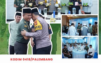 Kasdim 0418/Palembang Hadiri Safari Ramadan dan Pemusnahan Narkoba di Polrestabes Palembang