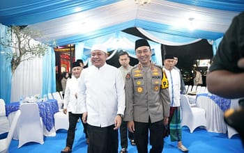 PERERAT SILATURAHMI DI BULAN SUCI, KAPOLDA SUMSEL DAN FORKOPIMDA GELAR PENGAJIAN RAMADHAN 1447 H