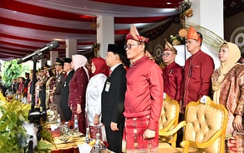 Pimpin Doa HUT ke-81 RI di Griya Agung, Kakanwil Kemenag Sumsel Syafitri Irwan Panjatkan Harapan dan Empati untuk Korban Bencana