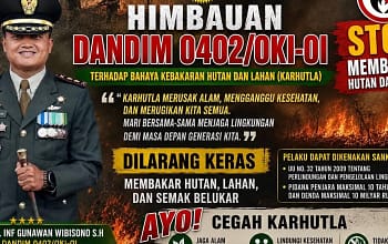 Himbauan Resmi Dandim 0402/OKI-OI: Stop Bakar Hutan dan Lahan demi Kesehatan dan Kelestarian Alam
